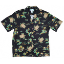 Honu Turtle Print Hawaiian Shirt | Black - Muumuu Outlet