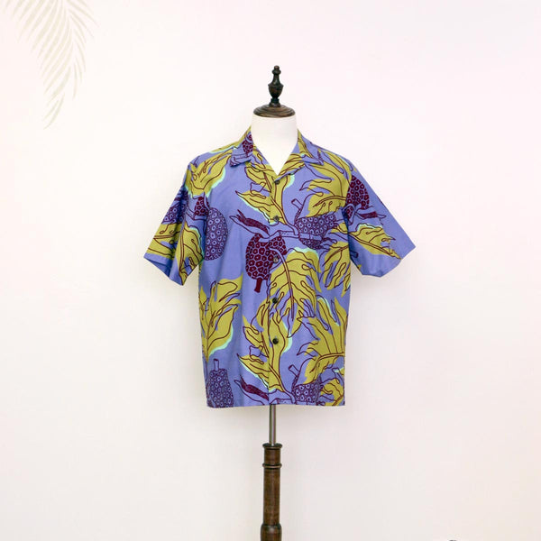 TUTUVI Ulu Print Aloha Shirts | Purple