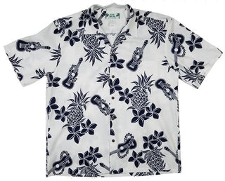 White Ukulele Hawaiian Shirt