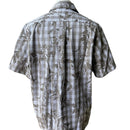 Gray Maile Puakenikeni on Gray Palaka Aloha Shirt - Gray 018-9