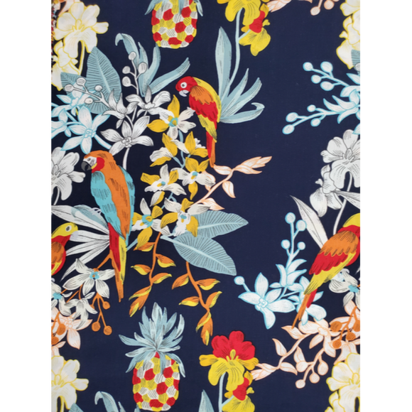 Parrots Vintage Inspired Hawaiian Aloha Shirt | Navy - Muumuu Outlet