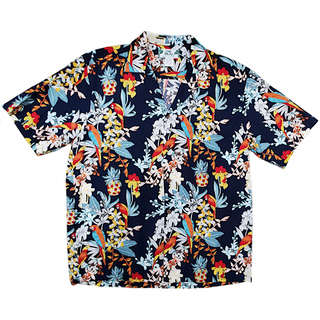 Parrots Vintage Inspired Hawaiian Aloha Shirt | Navy - Muumuu Outlet