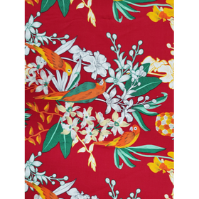 Parrots Vintage Inspired Hawaiian Aloha Shirt | Red - Muumuu Outlet