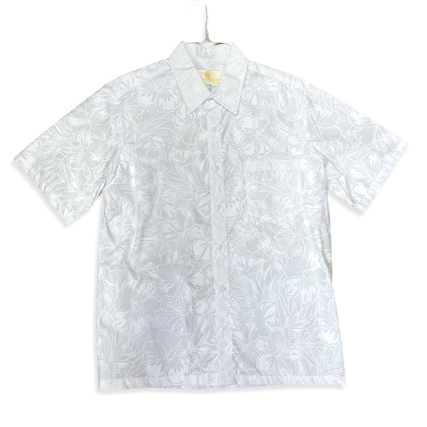 White Hawaiian Shirts | Hibiscus
