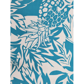 Pineapple Print Hawaiian Shirt | Blue - Muumuu Outlet