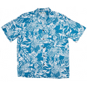Pineapple Print Hawaiian Shirt | Blue - Muumuu Outlet